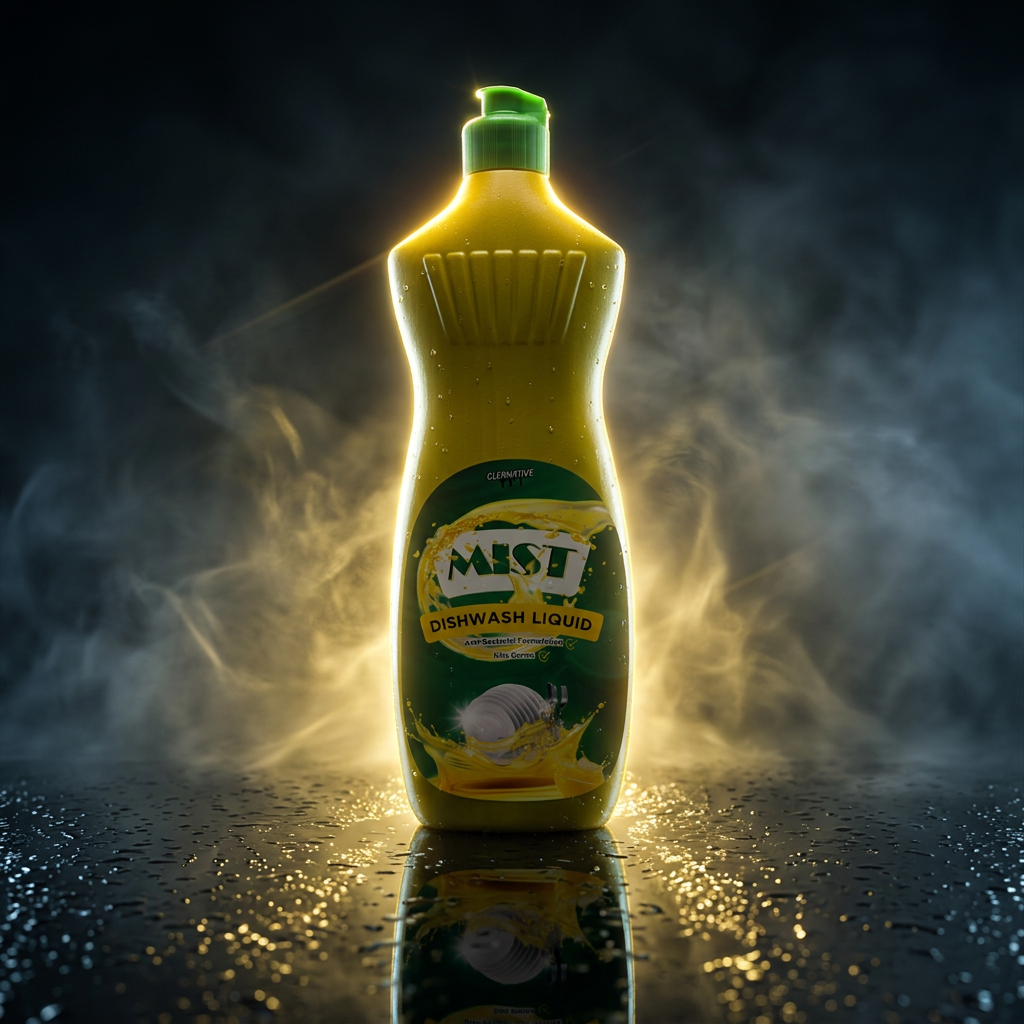 Mist 500ml golden glow hero shot reflective surface