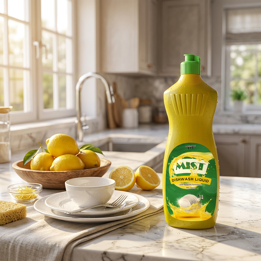 Mist 500ml kitchen lifestyle with lemons and dishes