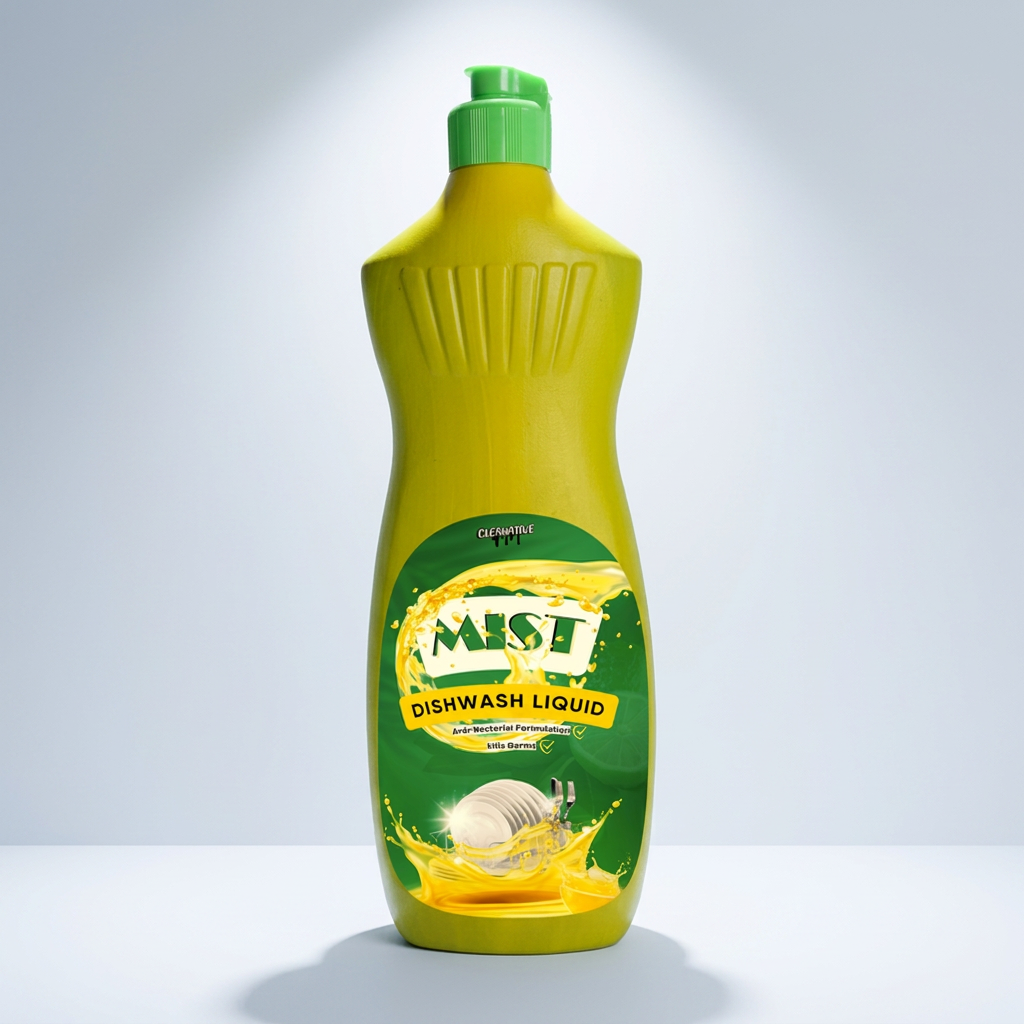 Mist 500ml minimalist white background spotlight