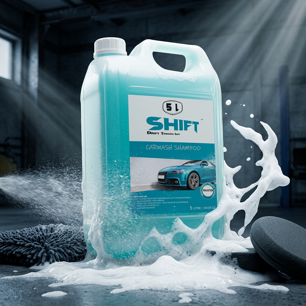 Shift Carwash Shampoo 5L forward tilt dramatic studio shot