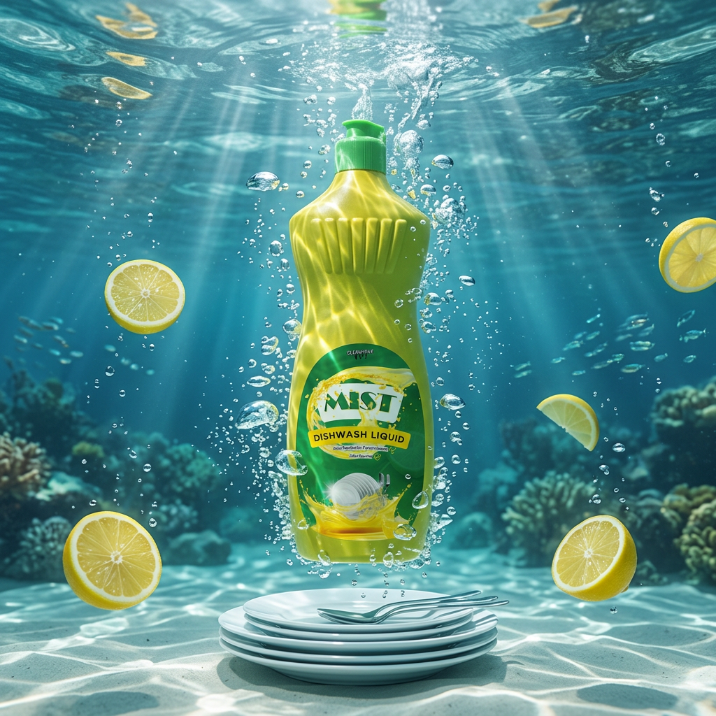 Mist 500ml underwater scene with lemons and clean plates