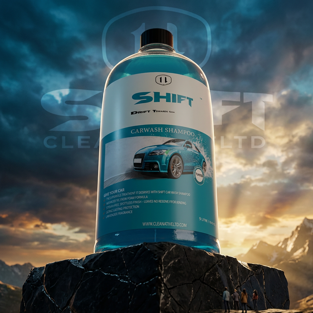 Shift Carwash Shampoo dramatic low angle cinematic sky hero shot